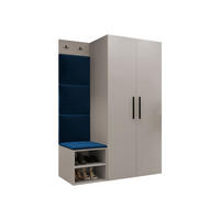 GARDEROBEN-SET Medi IV - Blau/Kaschmir, Holzwerkstoff/Kunststoff (80/191/50cm) - MIRJAN24