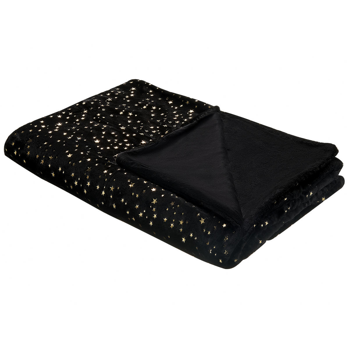 DECKE Schwarz Alazeya 150/200 cm - Schwarz, Textil (150/200cm) - Beliani
