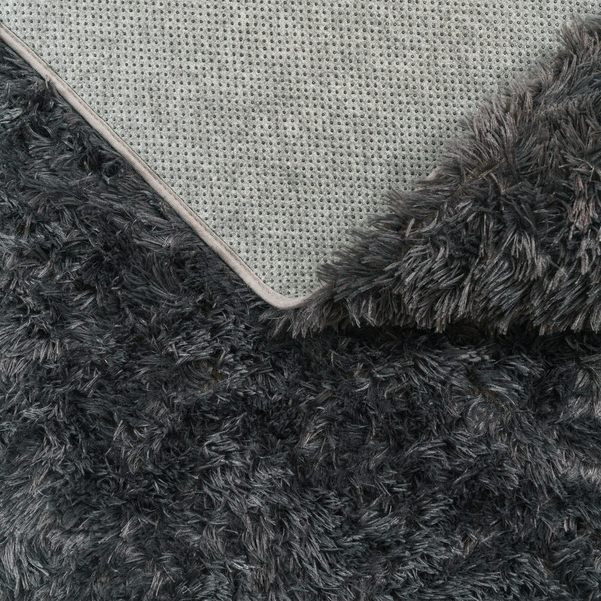 HOCHFLORTEPPICH Anthrazit 140 x 200 cm - Anthrazit, Kunststoff (140/200cm) - TT Home