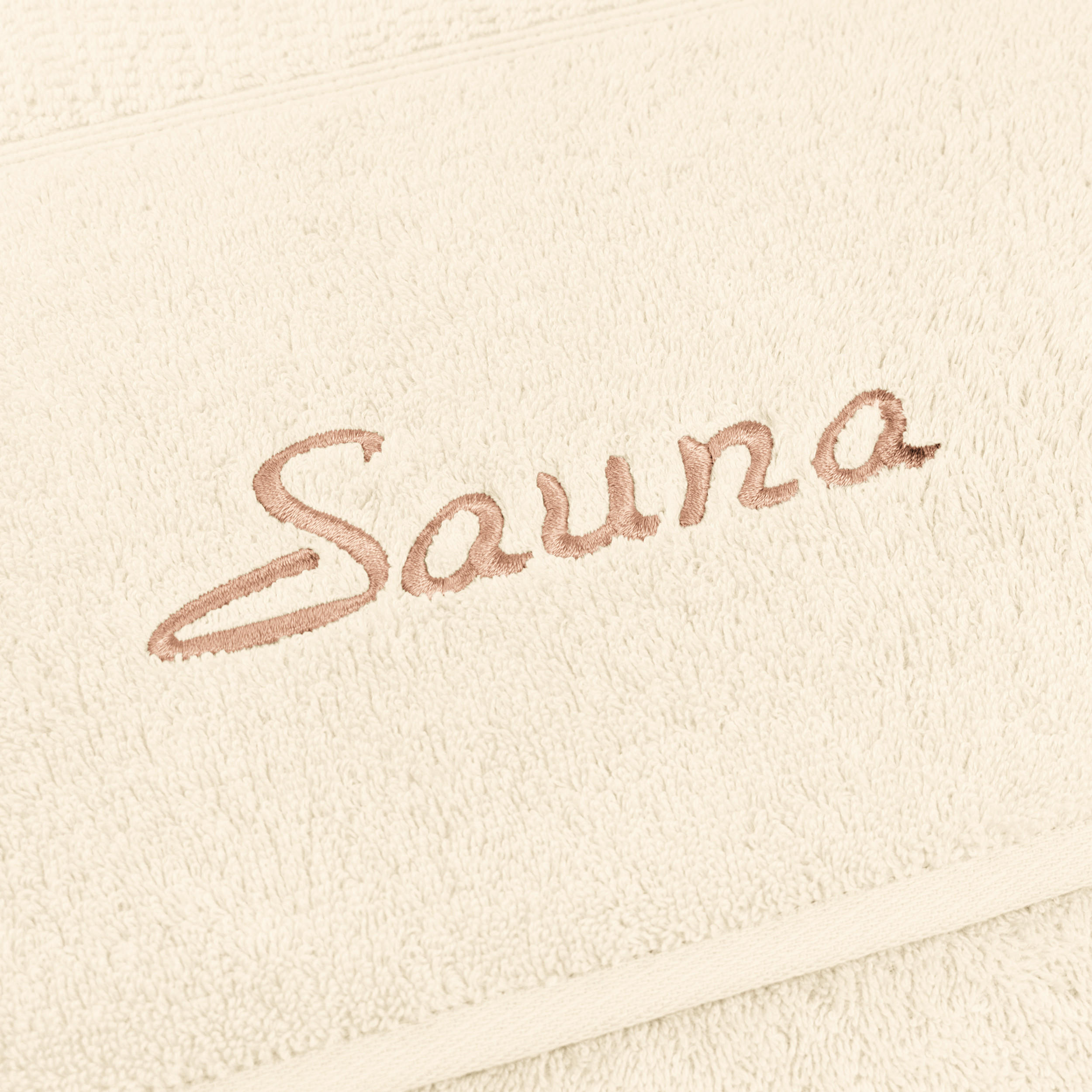 SAUNA SET PEARL 2-TLG - Beige, Textil (80/200cm) - Möve for Frottana