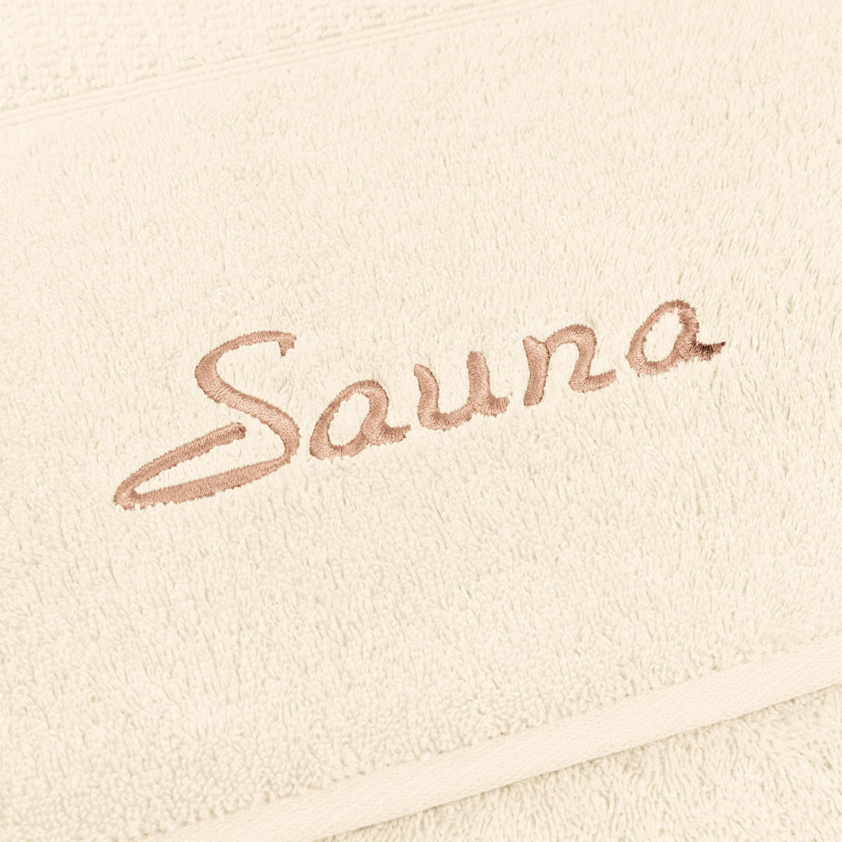 SAUNA SET PEARL 2-TLG - Beige, Textil (80/200cm) - Möve for Frottana
