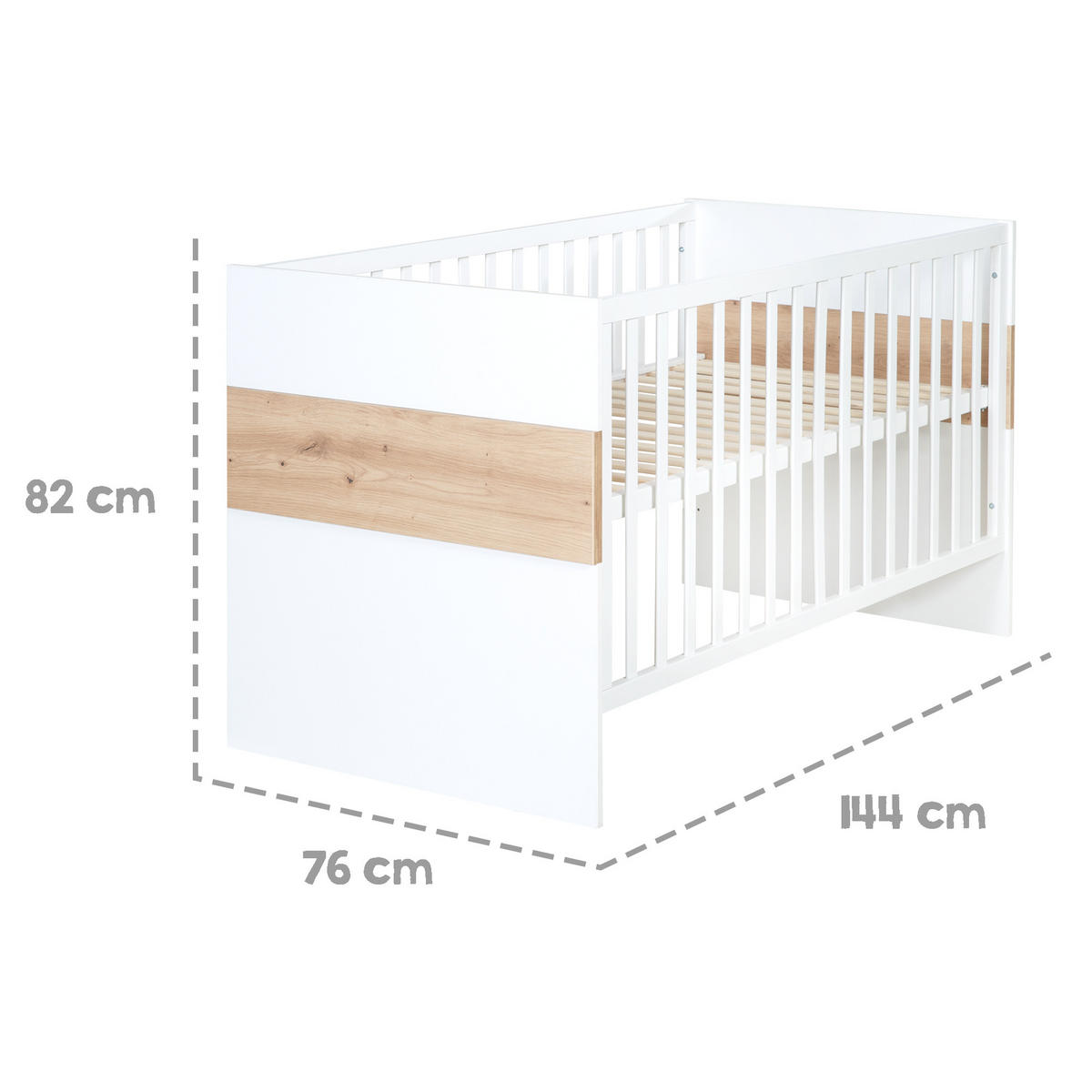 BABYZIMMER-SET Lion, 2-teilig - Multicolor/Eiche Artisan, Holz/Holzwerkstoff (76/82/144cm) - Roba
