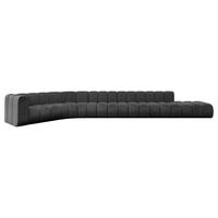 ECKSOFA modulares Sofa Tilmo-L3 - 581x194x70 cm Schwarz - Schwarz, Holzwerkstoff/Textil (581/194cm) - ALTDECOR