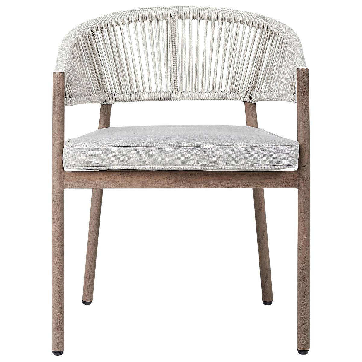 STÜHLE 6er-Set Dunkler Holzfarbton Flavia - Dunkelbraun/Beige, Metall (58/77/62cm) - Beliani