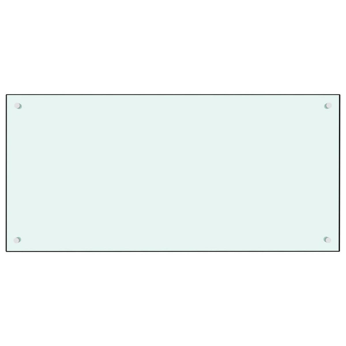 KÜCHENRÜCKWAND Glas 100x50 cm Weiß Wand-Spritzschutz - Weiß, Glas (100/50/0.6cm) - DELUKE