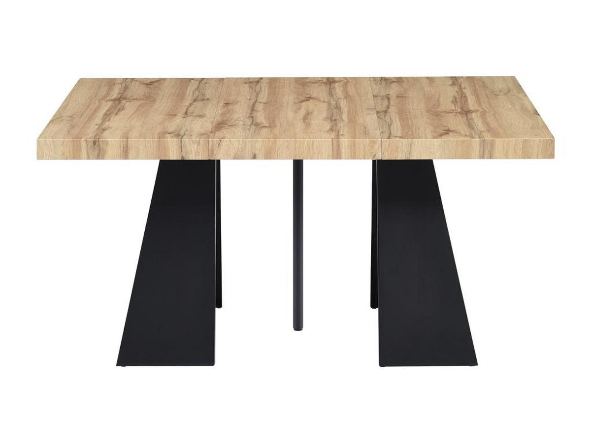 ESSTISCH ausziehbar - 4 bis 10 Personen - MDF & Metall - Holzfarben & Schwarz - EMELIA - Naturfarben, Holz (250/100/75cm) - Vente-Unique