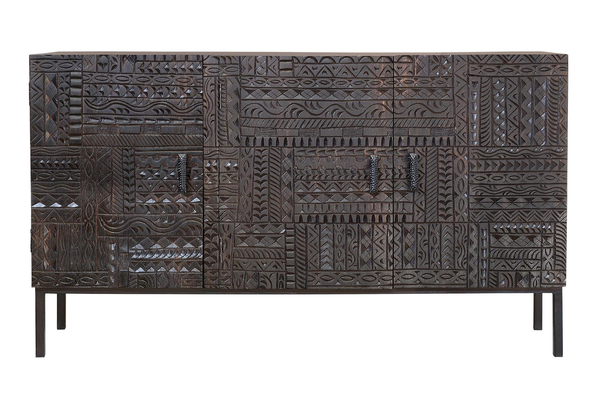 Giner y Colomer Sideboard Dunkelbraun 40x85x150 cm