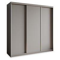 SCHWEBETÜRENSCHRANK NISSE 200/205/60 cm 3-türig Graphitfarben - Graphitfarben, Holzwerkstoff (200/205/60cm) - MASSENO