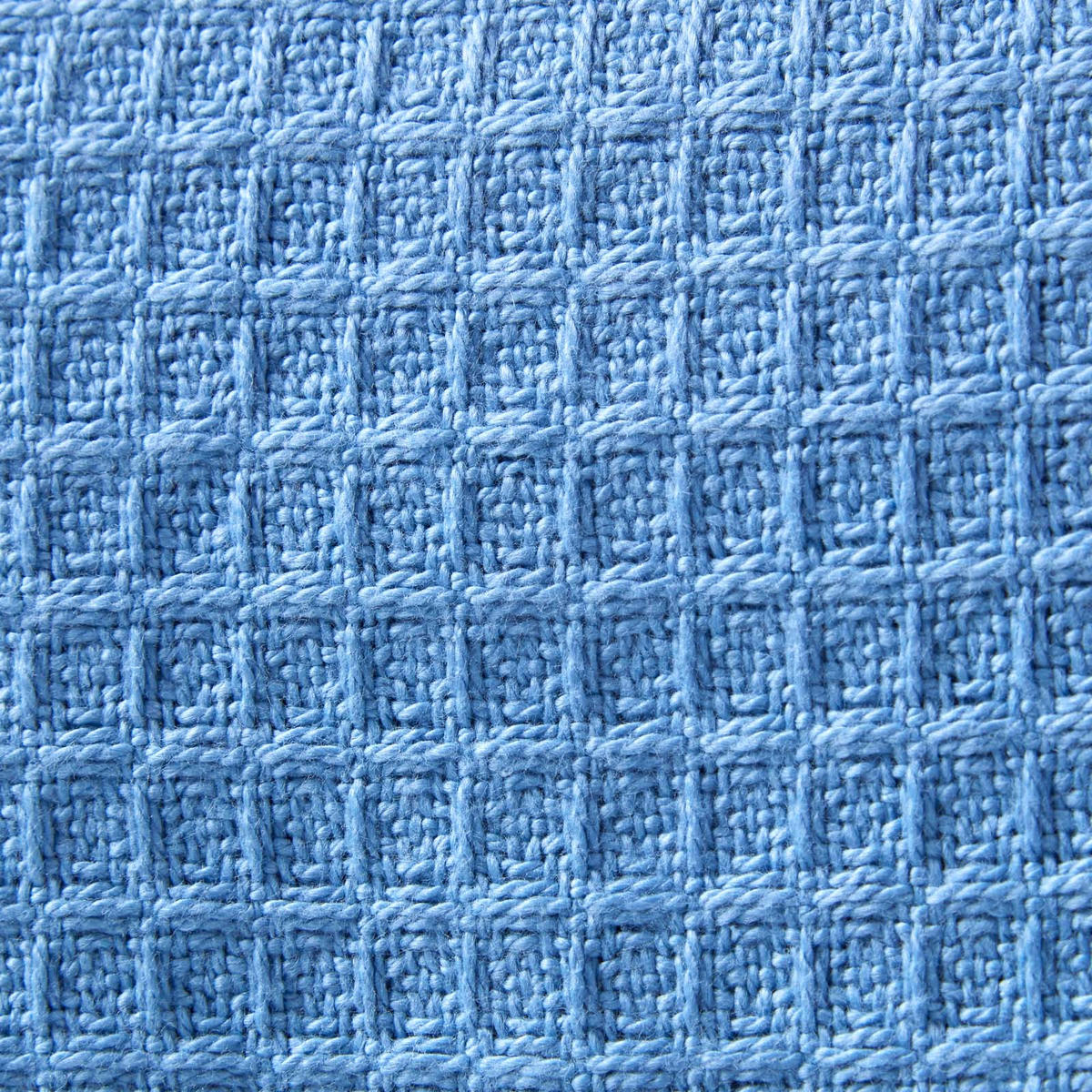 BABYDECKE Waffelpiqué 125/150 cm, Bio-Baumwolle - Blau, Textil (125/150cm) - Homescapes