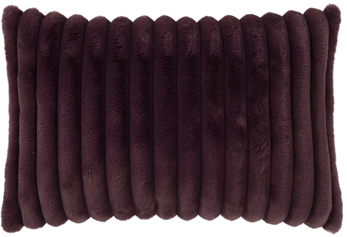 KISSENHÜLLE Raya Streifen Look aubergine - Violett, Textil (40/60cm) - Magma Heimtexx