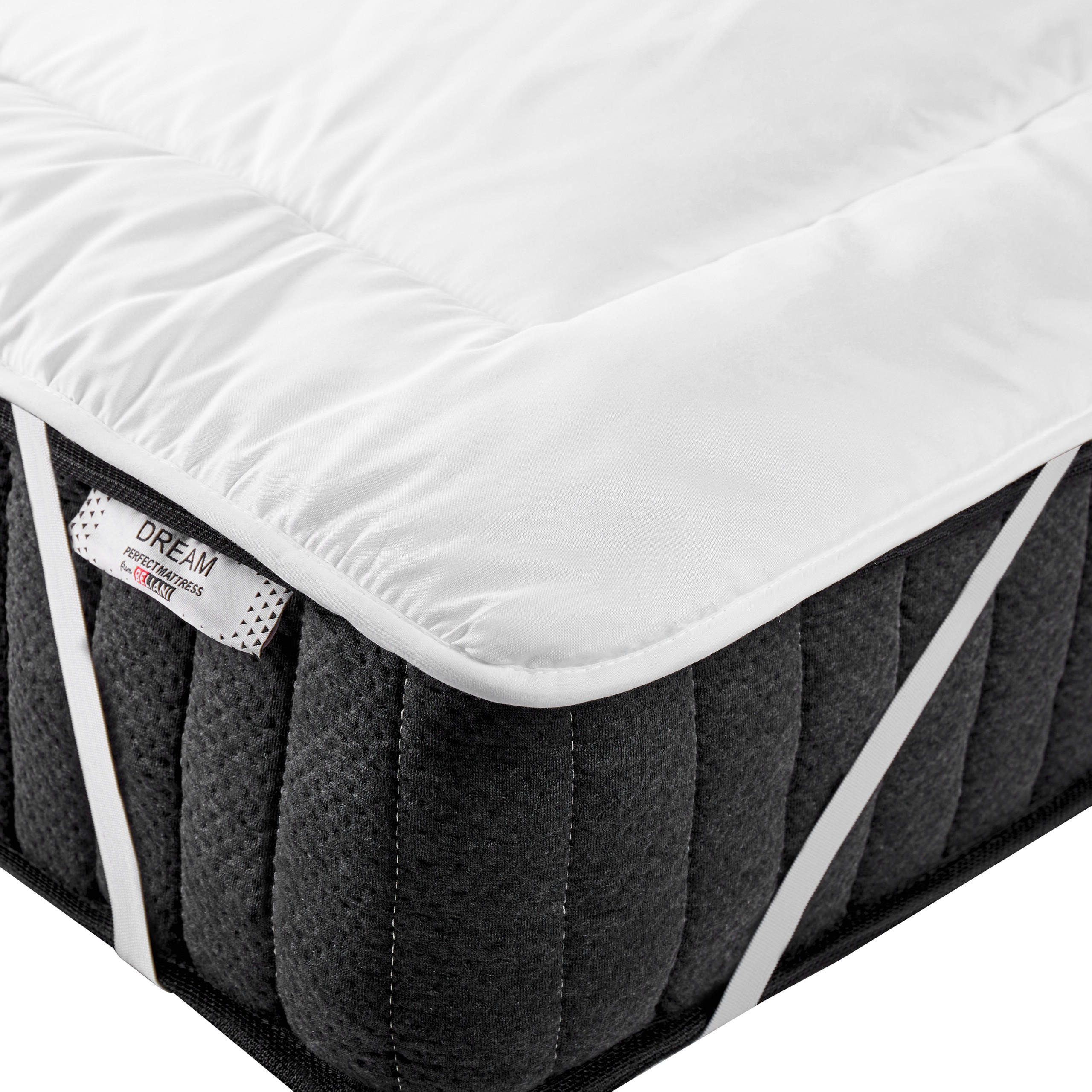 MATRATZENTOPPER 180/200 cm Aizkorri - Weiß, Textil (180/200cm) - Beliani