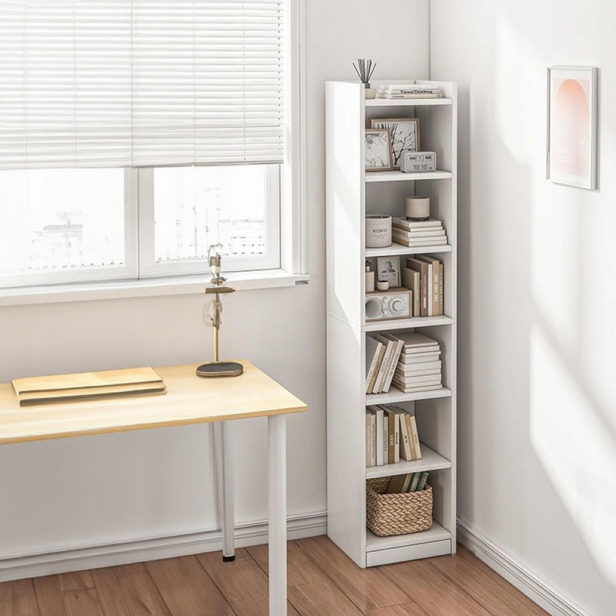 BÜCHERREGAL, weiß 40/30/180 cm - Weiß, Holzwerkstoff (40/180/30cm) - MUVU