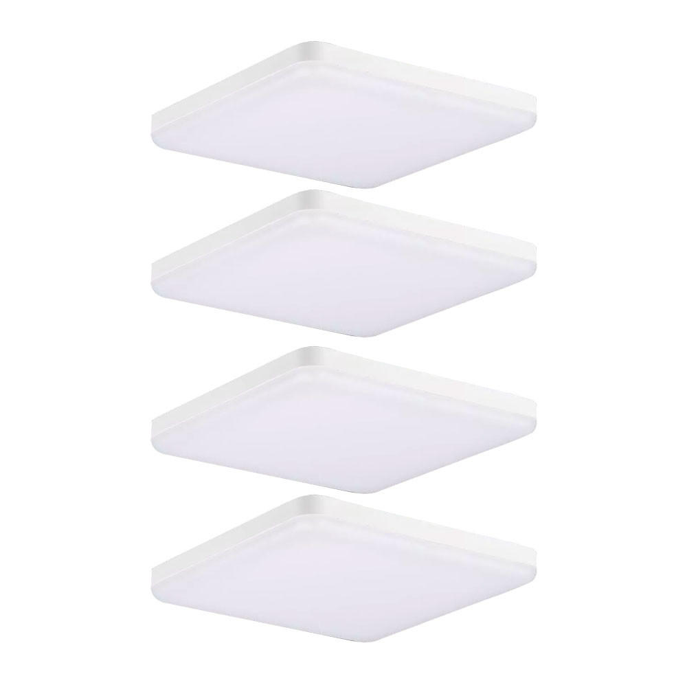 LED DECKENLEUCHTE Weiß Einbau - Weiß, Metall (17/17/3.2cm)