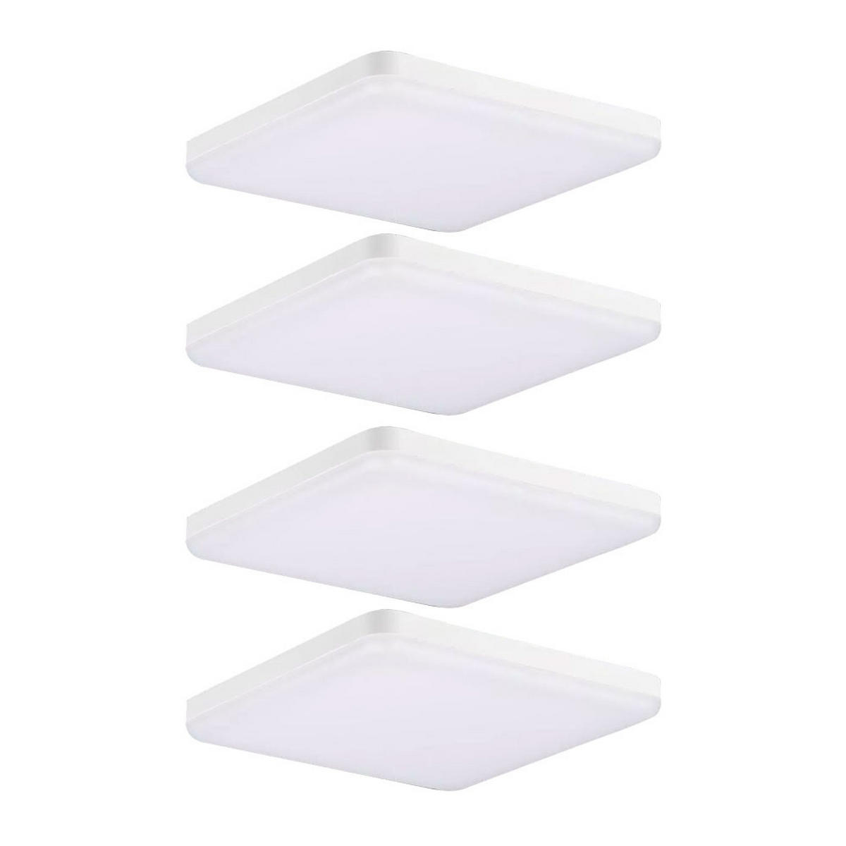 LED DECKENLEUCHTE Weiß Einbau - Weiß, Metall (17/17/3.2cm)