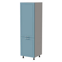 VORRATSSCHRANK Bari D14/DP/60/207 Weiß / RAL 5024 pastellblau 60 / 59 / 207cm - Blau/Weiß, Holz/Holzwerkstoff (60/207/59cm) - Feldmann-Wohnen