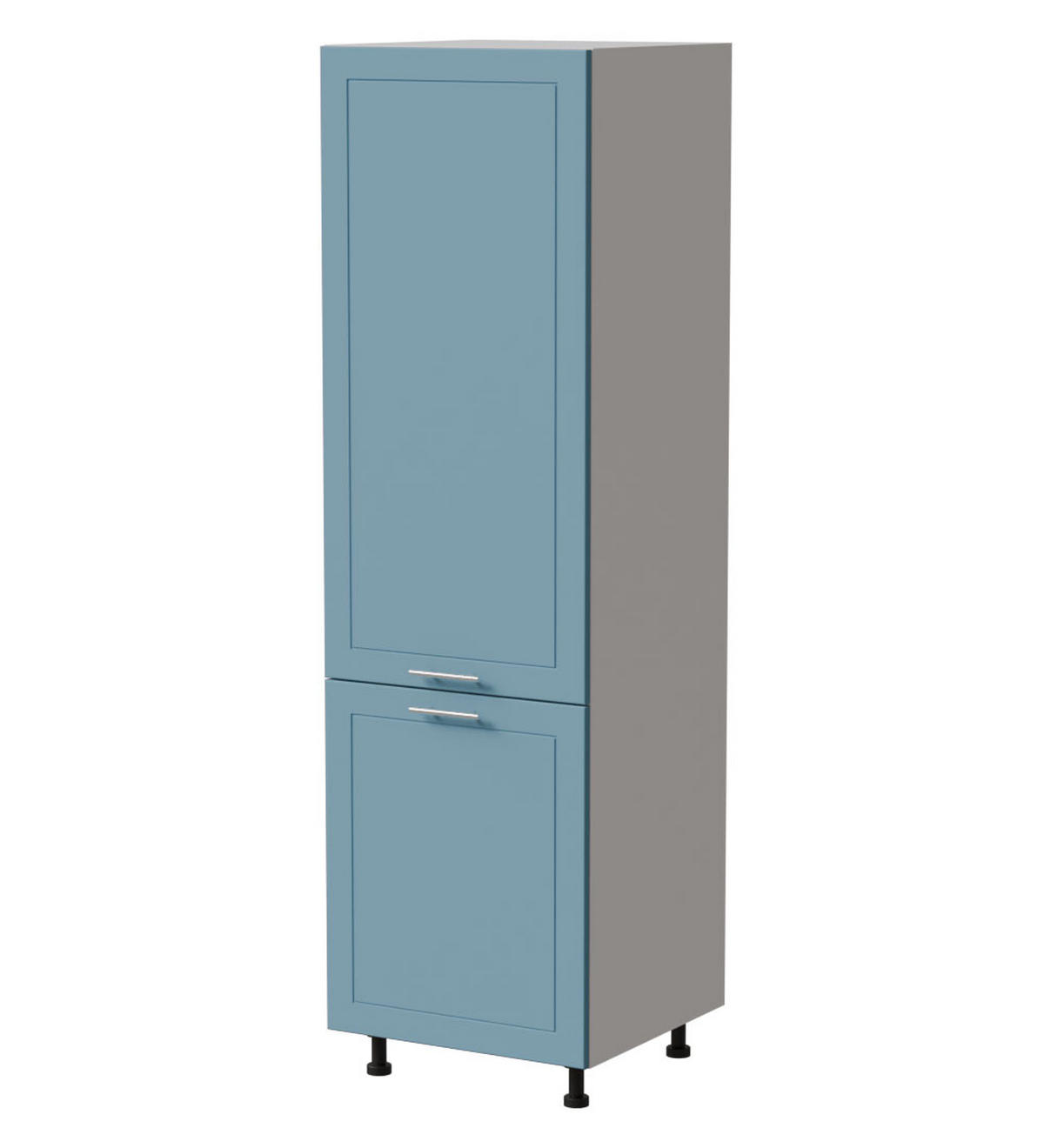 VORRATSSCHRANK Bari D14/DP/60/207 Weiß / RAL 5024 pastellblau 60 / 59 / 207cm - Blau/Weiß, Holz/Holzwerkstoff (60/207/59cm) - Feldmann-Wohnen