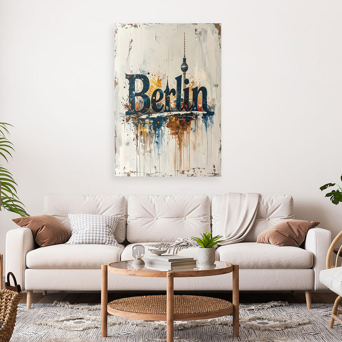 LEINWANDBILD Inschriften und Zitate 60x90cm - Beige, Textil (60/90cm) - Feeby