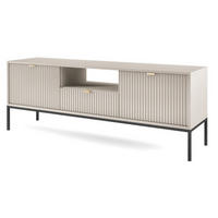 TV-SCHRANK Kaschmir Schwarz NEW RTV - Ecru, Holzwerkstoff (154/56/39cm) - Sepro Meble