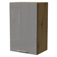 KÜCHENHÄNGESCHRANK Essen W2/45 Grau Hochglanz / Eiche Artisan Matt 45 / 32,5 / 72cm - Eiche Artisan/Grau, Holz/Holzwerkstoff (45/72/32.5cm) - Feldmann-Wohnen