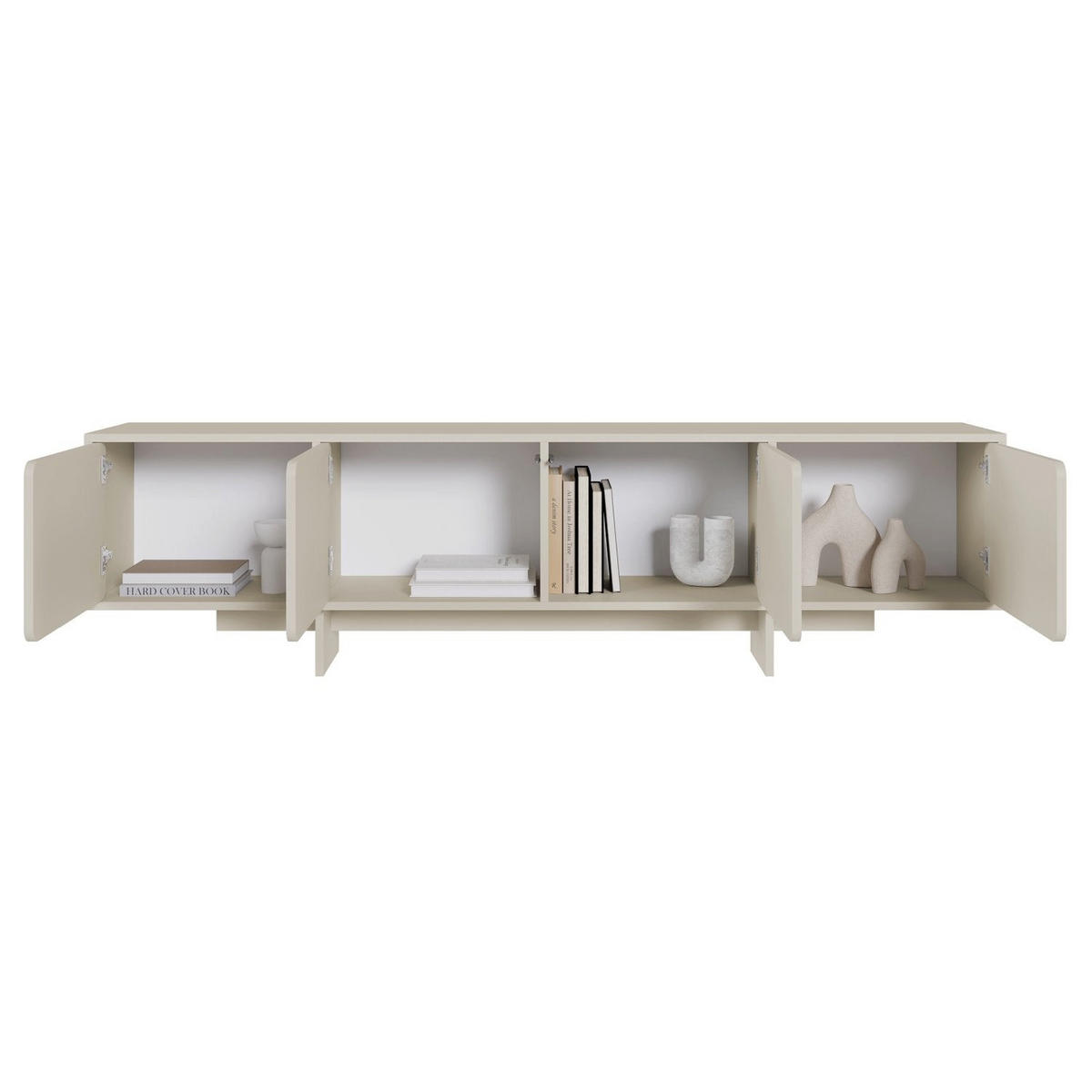 TV-LOWBOARD Wuwu Greige 200/55/35 cm - Taupe, Holzwerkstoff (200/55/35cm) - Selsey