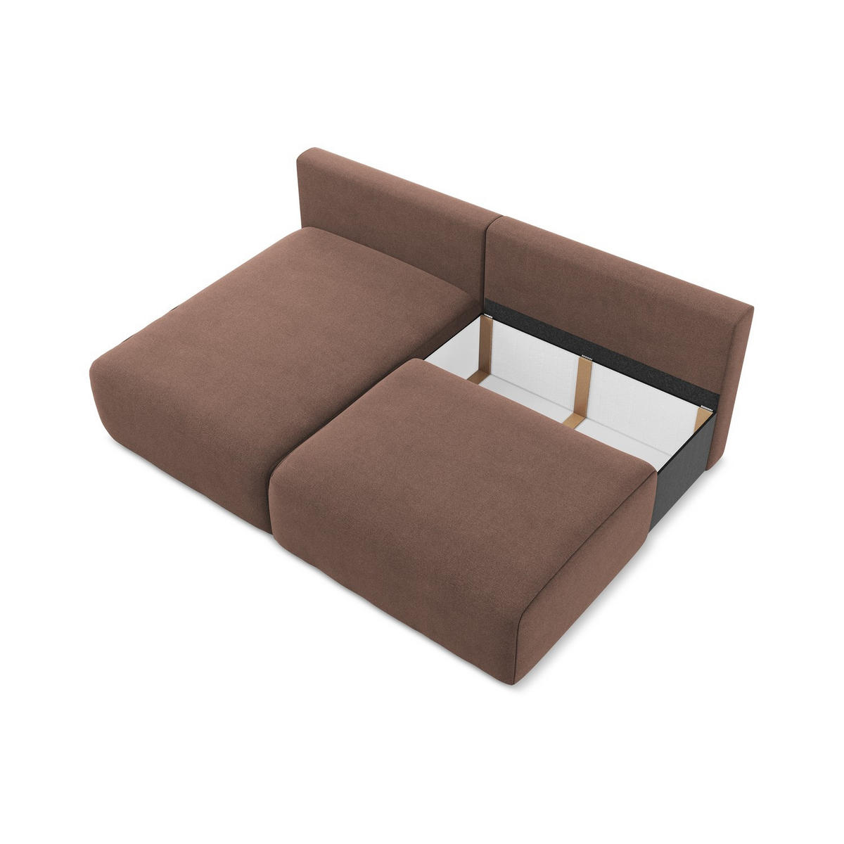 ECKSOFA mit Schlaffunktion links Strukturstoff Stoff Pink - Pink/Hellrosa, Kunststoff/Textil (149/210cm) - LaMiaSofa