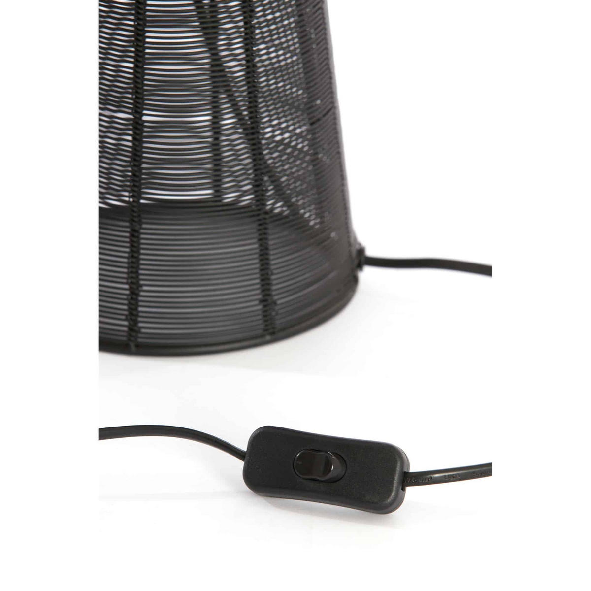 TISCHLAMPE ABOSO Schwarz 18/18/42 cm - Schwarz, Metall (18/18/42cm) - Light & Living