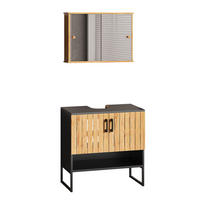 KOUPELNOVÝ NÁBYTEK Vayra Bambus - černá/zelená barva, kompozitní dřevo (60/65.5/33cm) - Vicco