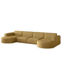 WOHNLANDSCHAFT Palma Xl Stoff Noel - Gelb, Holzwerkstoff/Textil (282/78/165cm) - Fun Möbel