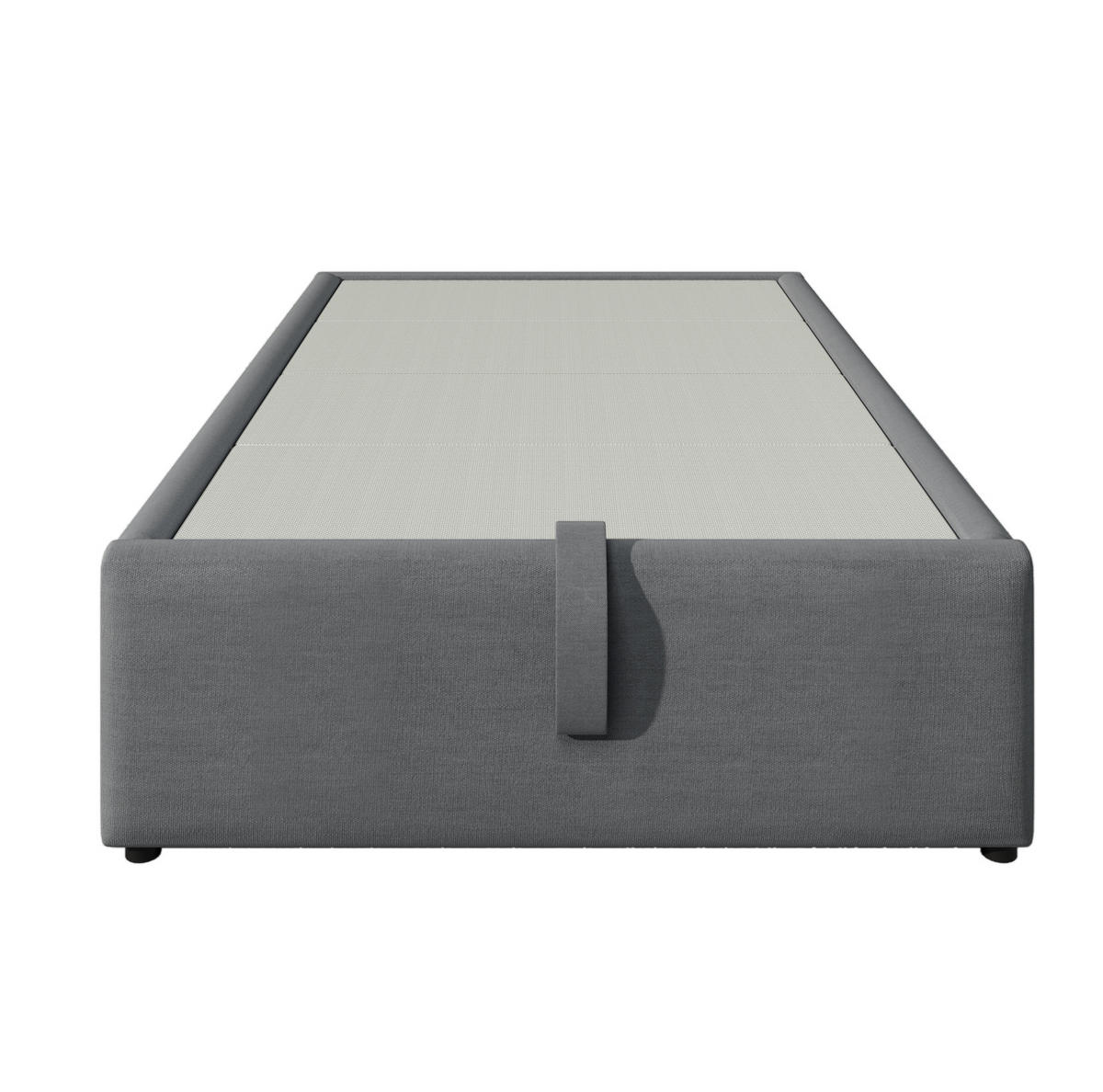 TAPECIRANI krevet 90/190 cm sivi od pamučnog lana s prostorom za odlaganje i USB/Type-C - siva, tekstil (90/190cm) - OKWISH