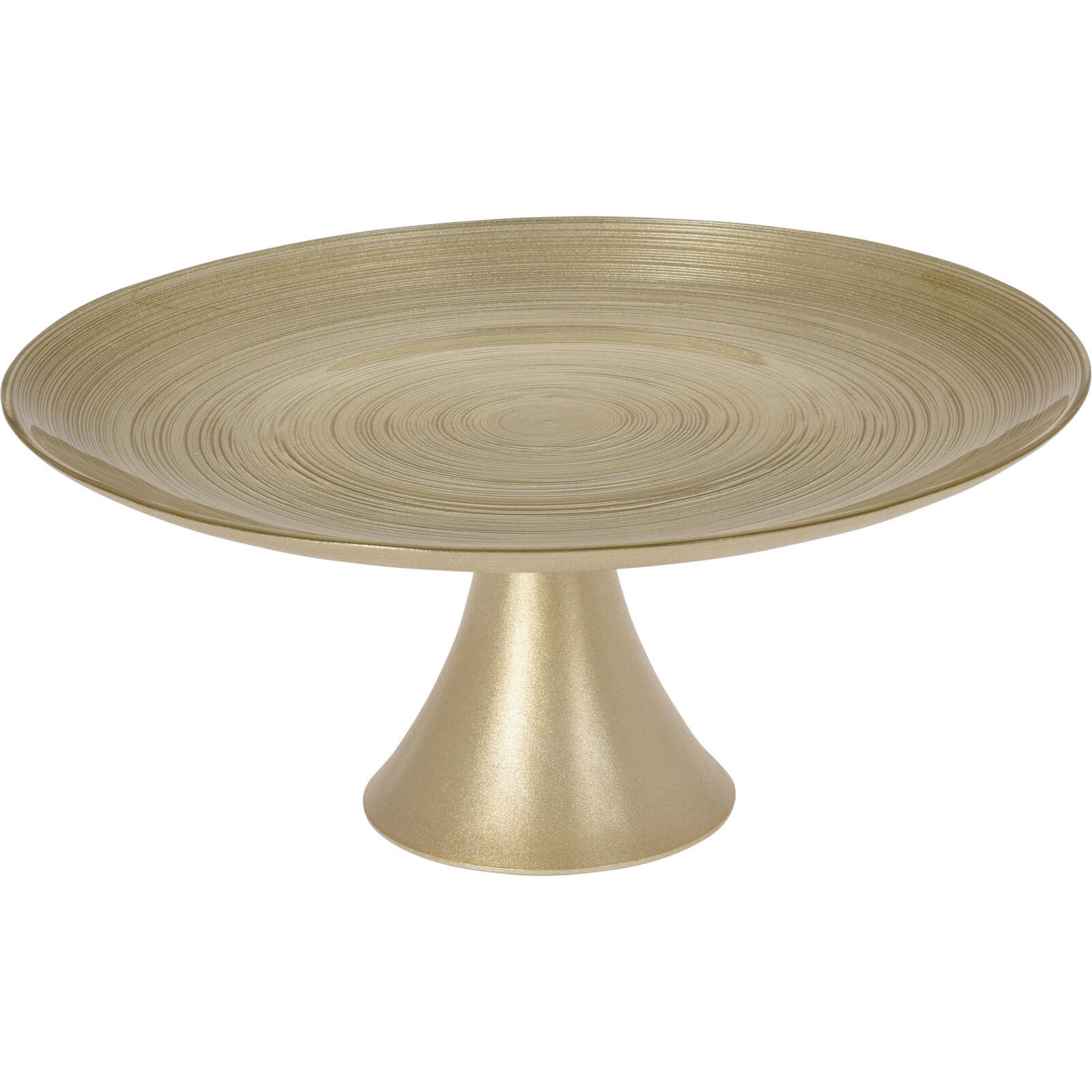 TORTENSTÄNDER aus Glas Golden 28/28/13 cm - Goldfarben, Glas (28/13cm) - Home Styling Collection