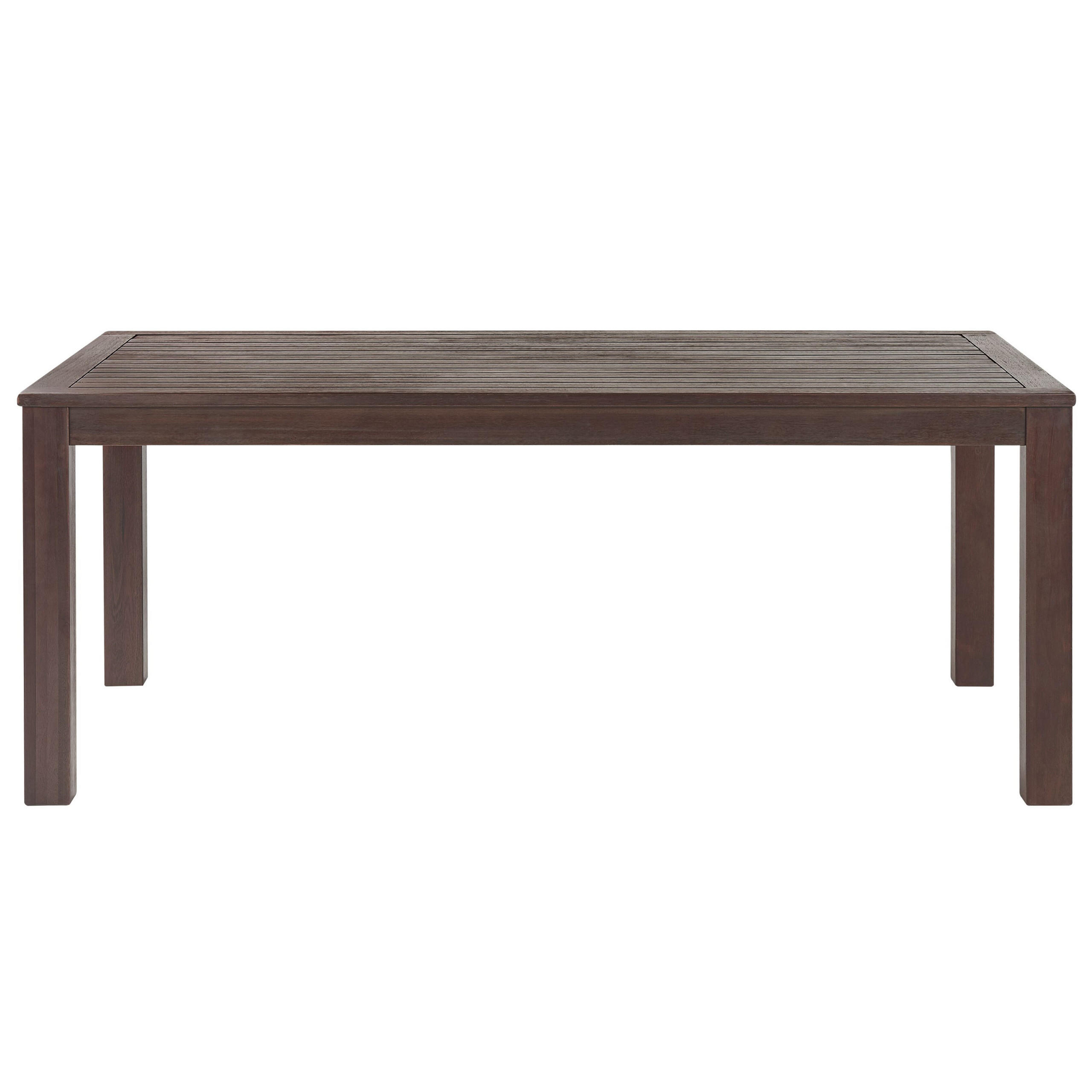 GARTENTISCH Eukalyptusholz dunkel braun 180x100 cm Tuscania - Dunkelbraun, Holz (100/180/73cm) - Beliani