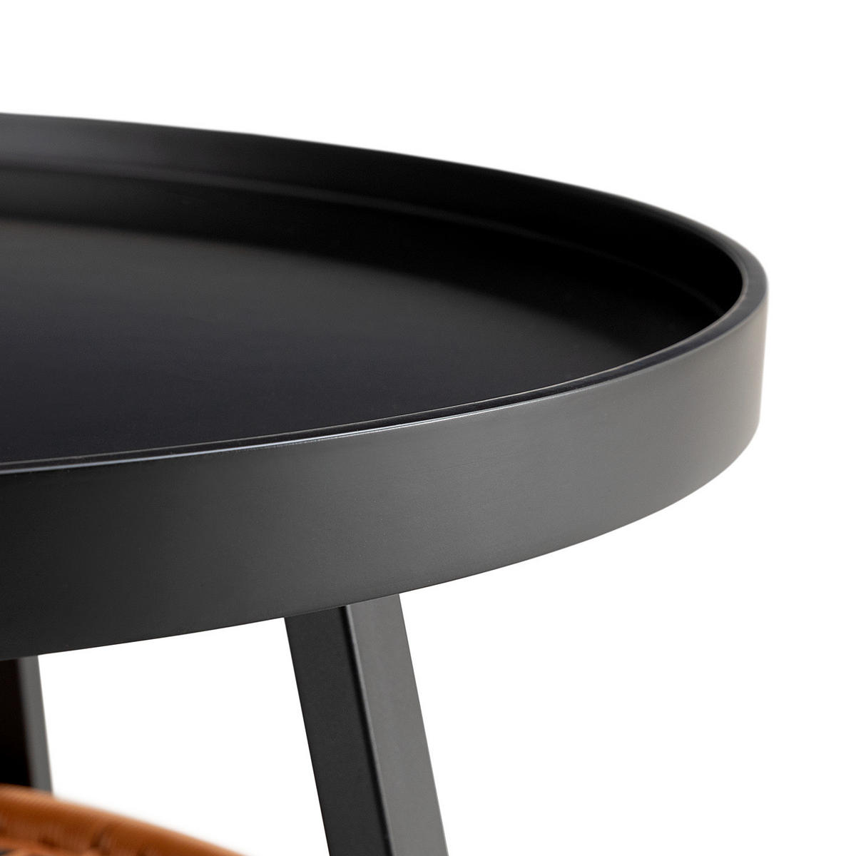 COUCHTISCH - Holzwerkstoff / Kunststoff / Metall - Schwarz, Holzwerkstoff/Metall (80/80/45cm) - home24