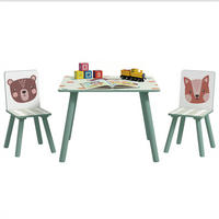 KINDERSITZGRUPPE DE-17551 2 Stühle mit Tiermotiven Grün - Grün, Holzwerkstoff (60/44/60cm) - ComfortXL