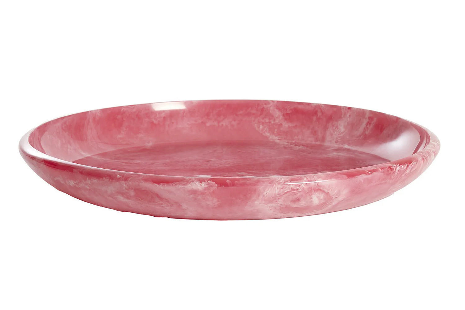 DEKOSCHALE BELAWAN Ø44x4 cm, Kunststoff, Pink - Pink, Kunststoff (44/4cm) - Light & Living