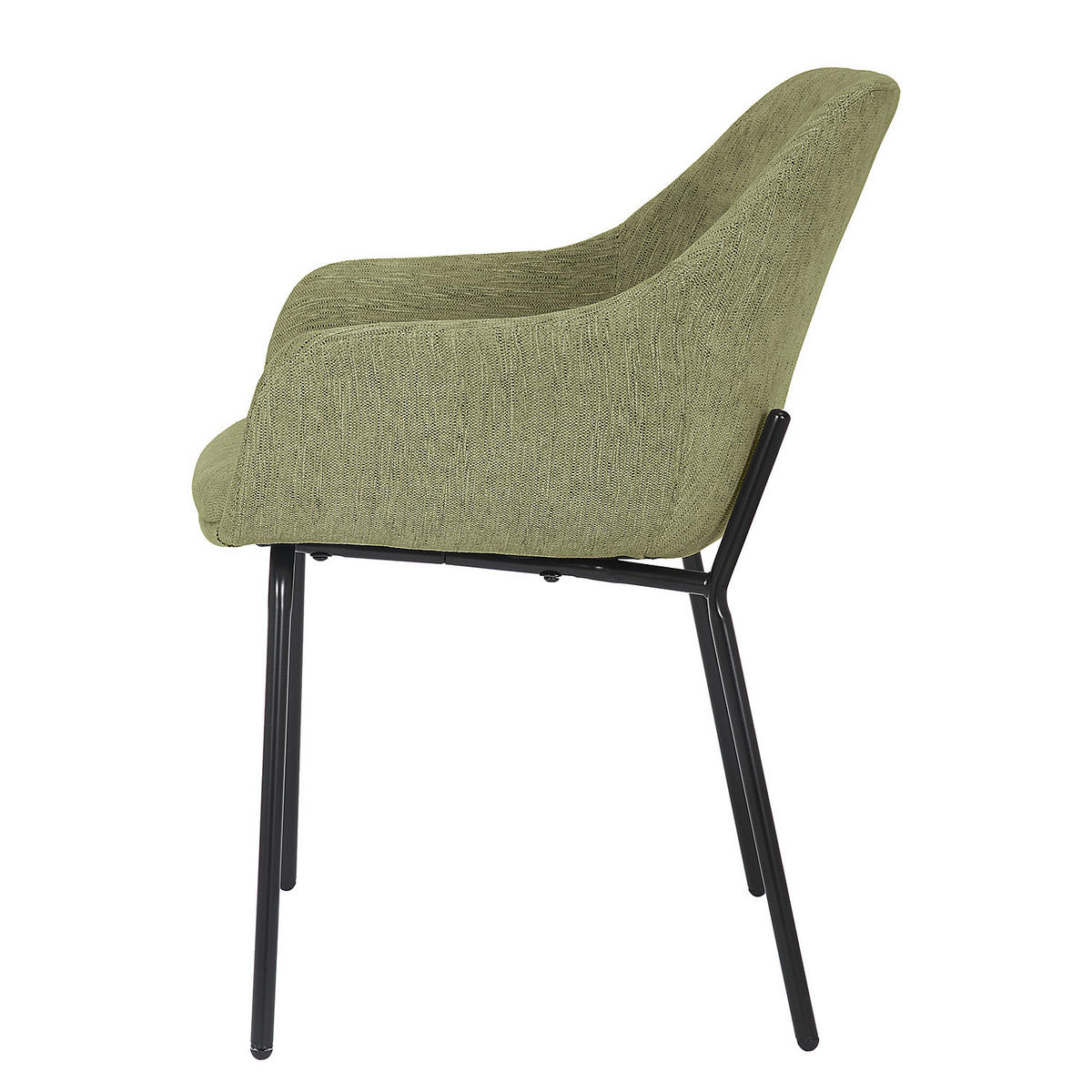 POLSTERSTUHL - Schwarz/Grün, Textil/Metall (59/79/61cm) - home24
