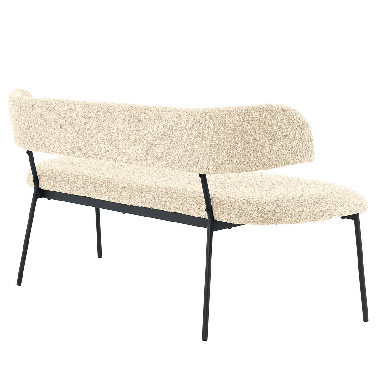 SITZBANK - Creme/Schwarz, Kunststoff/Textil (160/76/57cm) - home24