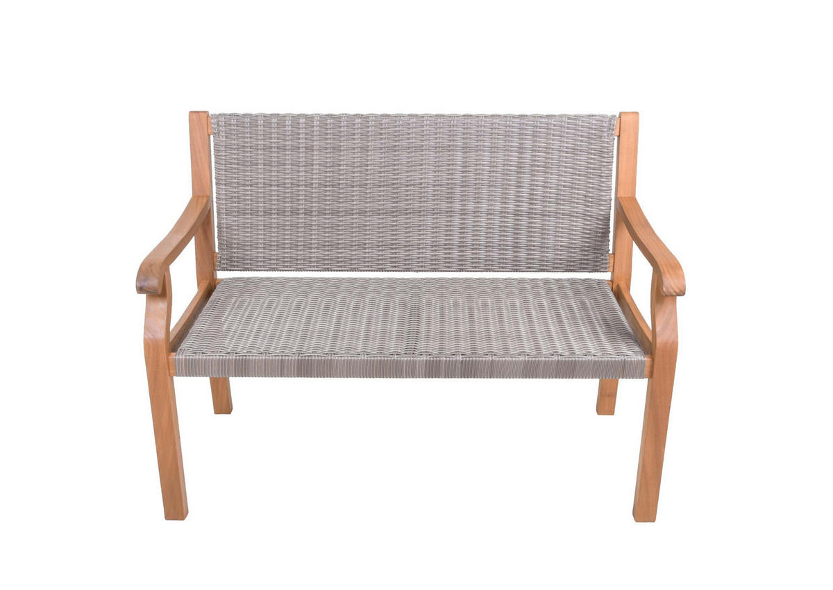 GARTENBANK Bari Terrassenbank - Braun, Holz (60/90/120cm) - DELUKE