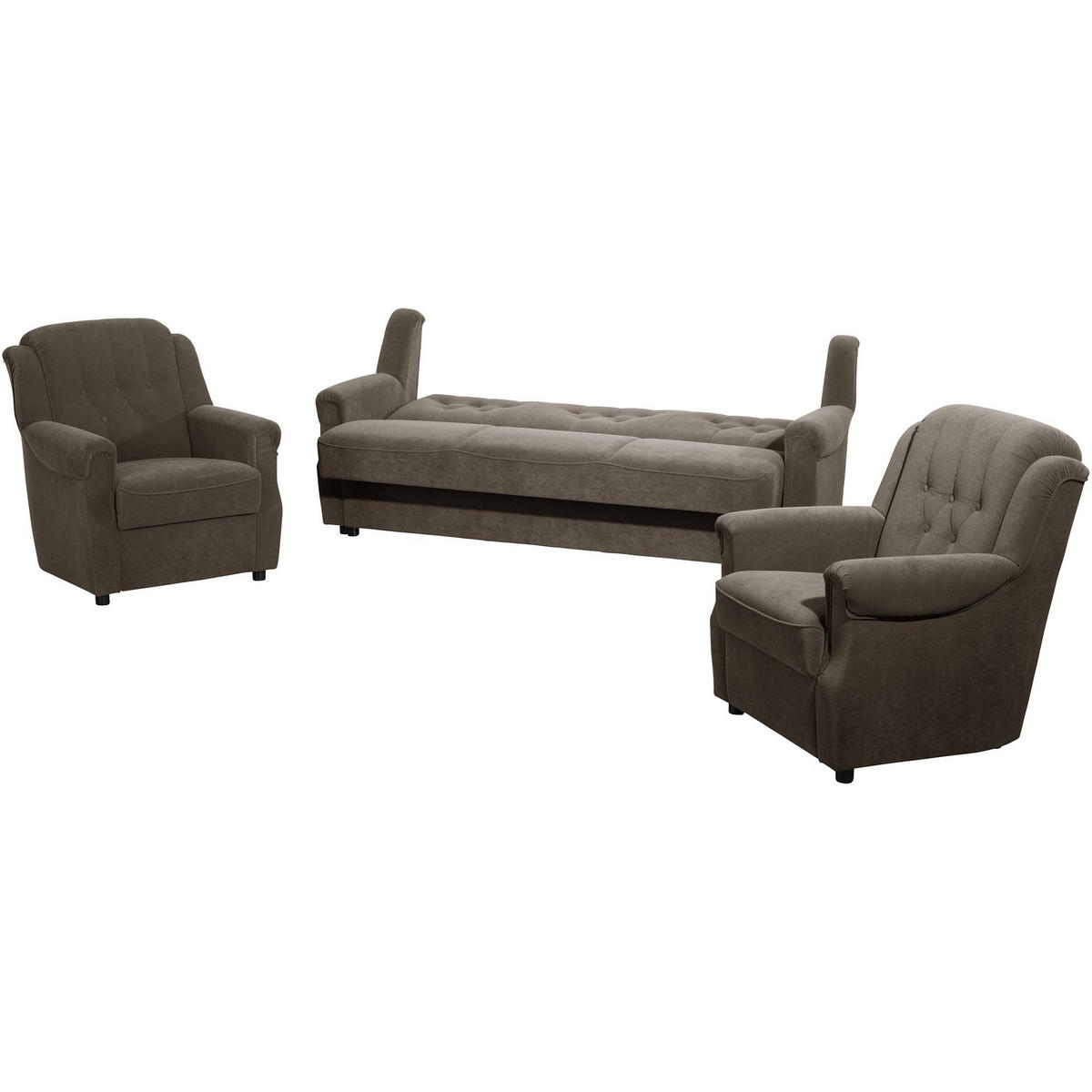 POLSTERSESSEL Kaylyn Flockstoff braun - Braun, Kunststoff (81/89/83cm) - 58aufmkessel