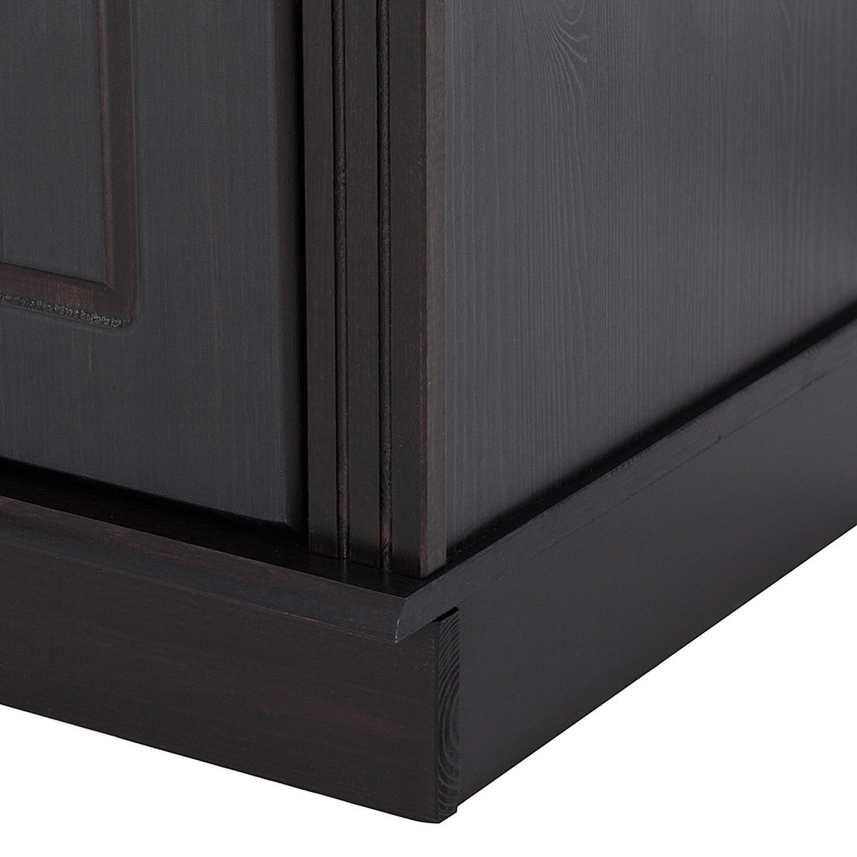 WOHNWAND - Kiefer massiv - Typ C - Schwarz, Holz (288/223/45cm) - home24