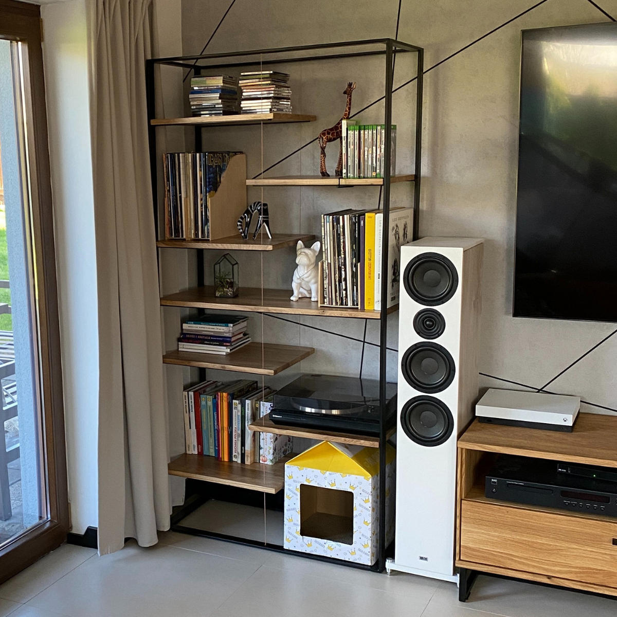 REGAL aus Massivholz und Metall für Wohn- oder Arbeitszimmer IBSEN - Eichefarben, Holz (70/180/30cm) - Rawood Furniture