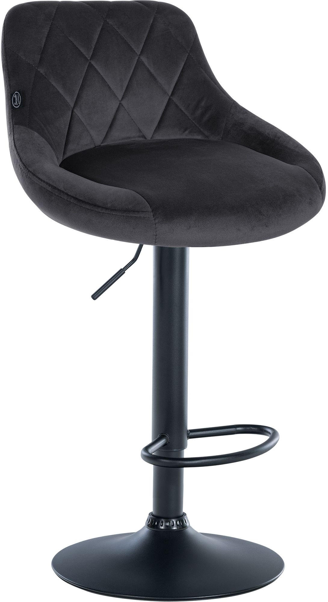 BARHOCKER Stoff dunkelgrau - Dunkelgrau/Schwarz, Textil/Metall (46/83/49cm) - CLP