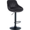 BARHOCKER Stoff dunkelgrau - Dunkelgrau/Schwarz, Textil/Metall (46/83/49cm) - CLP