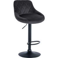 BARHOCKER Stoff dunkelgrau - Dunkelgrau/Schwarz, Textil/Metall (46/83/49cm) - CLP