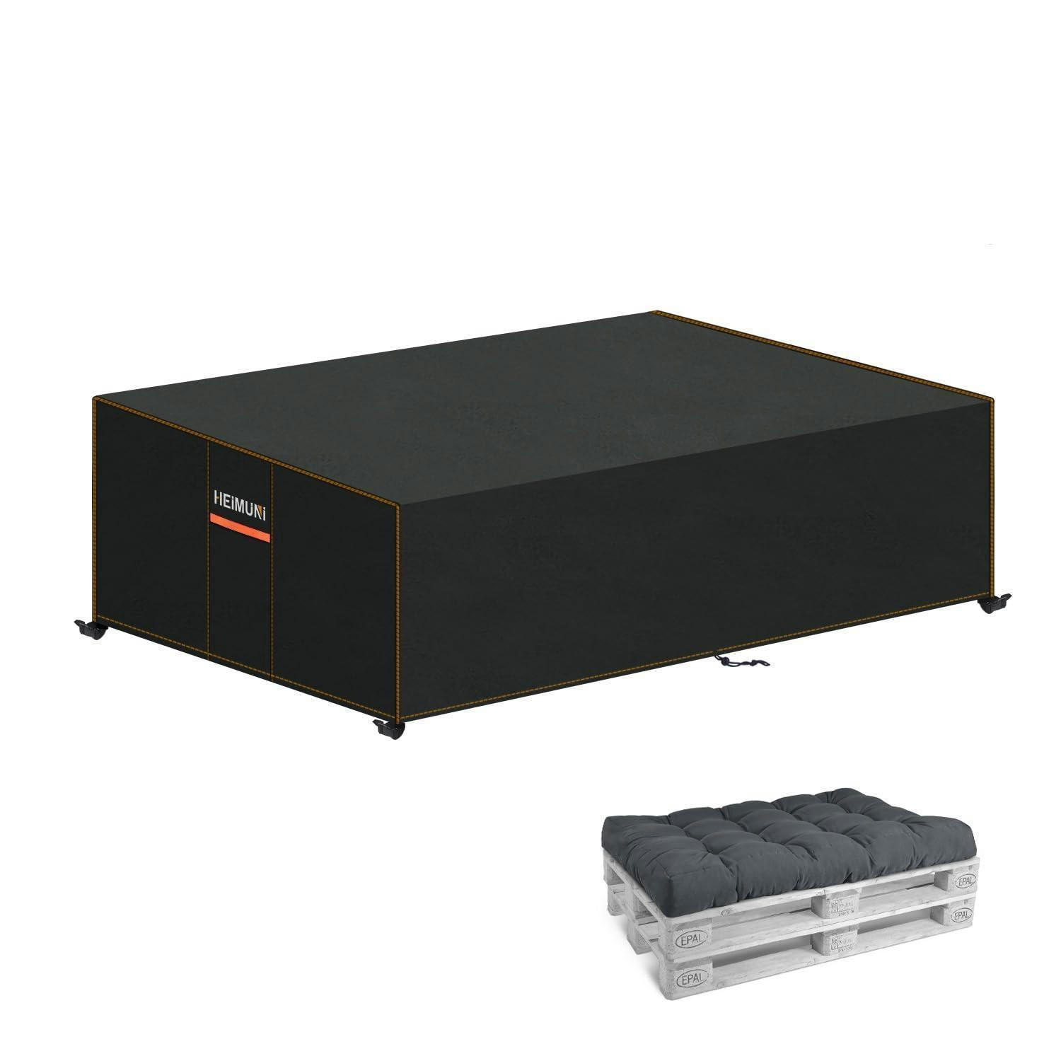 SCHUTZHÜLLE Palettensofa 130 x 99 x 40 cm Wasserdicht UV-Beständig - Schwarz, Kunststoff (2/1/3cm)