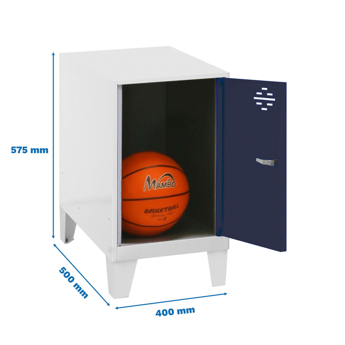 SCHLIESSFACHWÜRFEL Amego HxBxT 57,5x40x50 cm Mit Standfüße Anthrazit-Weiß Spind - Anthrazit, Metall (40/57.5/50cm) - PROREGAL