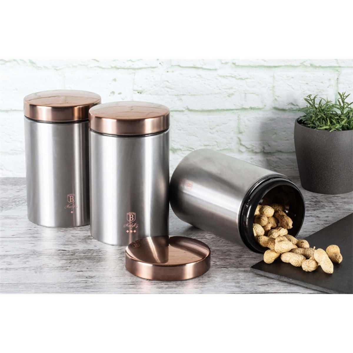 TEEBEHÄLTER Graphit 11/11/17.8 cm BH6273 - Graphitfarben, Metall (11/17.8/11cm) - Berlinger Haus