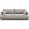 3-SITZER SOFA Ovo Mini Grau Velours Easy-Clean - Schwarz/Grau, Kunststoff/Textil (226/90/97cm) - Selsey