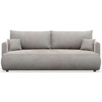 3-SITZER SOFA Ovo Mini Grau Velours Easy-Clean - Schwarz/Grau, Kunststoff/Textil (226/90/97cm) - Selsey