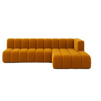 ECKSOFA GRAND L 295 cm, Stoff Salvador, Gelb, Rechts - Gelb, Holz (295/179cm) - Kaiser Möbel