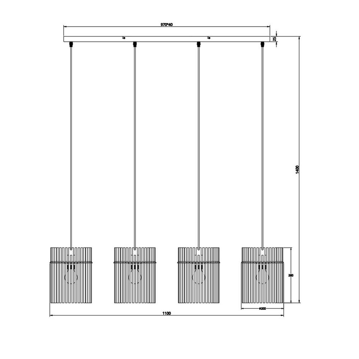 LED HÄNGELEUCHTE Metall Schwarz Rauchglas - Schwarz, Glas (110/20/140cm) - Globo Lighting